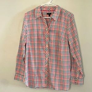 Talbots Colorful Button Down Long Sleeve Shirt